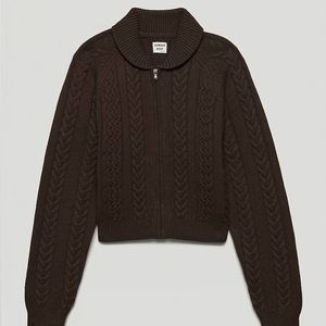 Aritzia Sunday Best Gigi Zip-Up Cardigan Sweater
